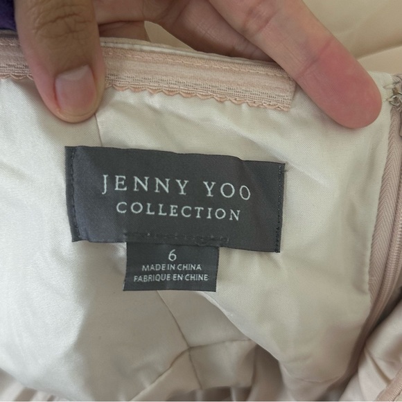 Jenny Yoo 'Aidan' Convertible Strapless Chiffon Gown size  6  Blush - Picture 15 of 15